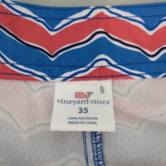 VINYARD VINES Whale Tail Beach Swim Trunks Board Shorts Cargo Mens sz 35 - Picture 6 of 6